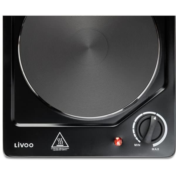Indbygnings elektrisk kogeplade LIVOO - DOC167N Sort