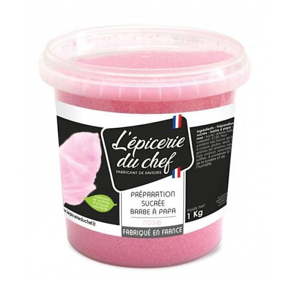 Söt preparat för rosa sockervadd 1 kg Rosa