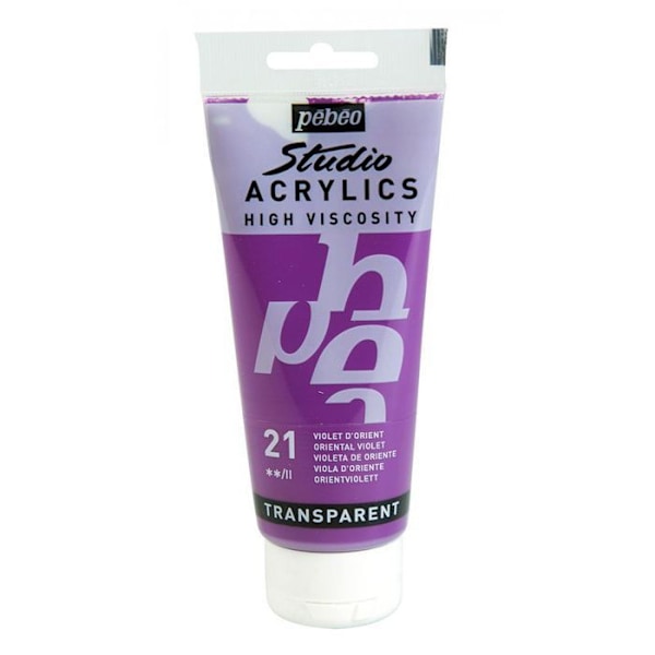Akrylmaling - Pébéo - Studio Acrylics - Orientalsk Violet - 100 ml - Satin Orientalisk violett