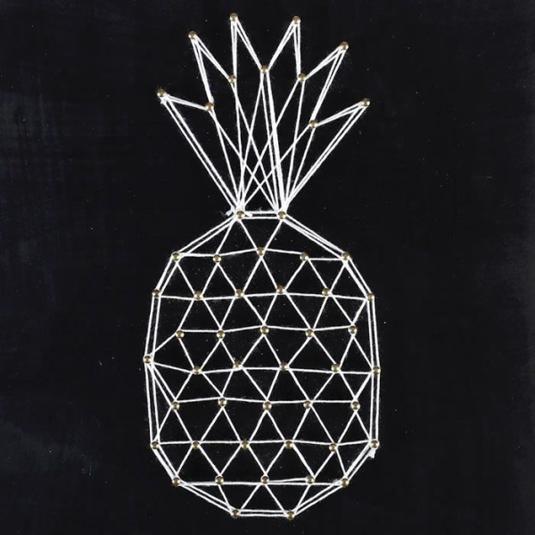 String Art box - Ananas tavle wire kunst 22 x 22 cm