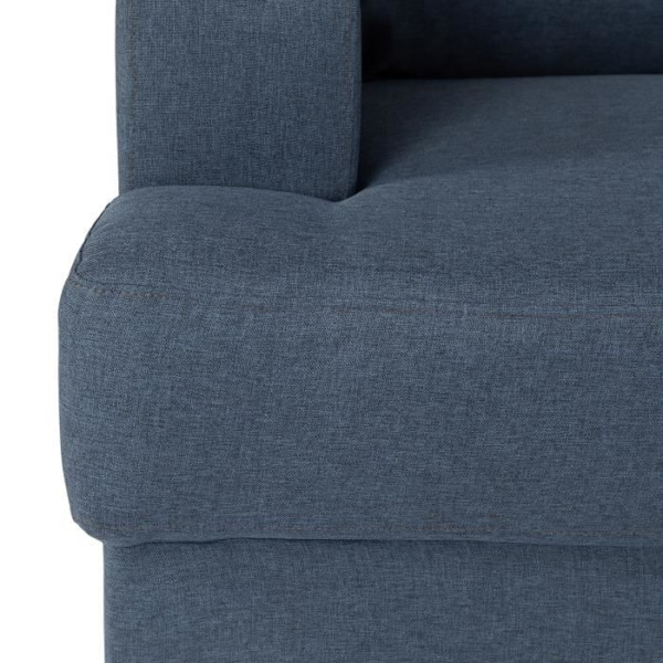 4-sits höger hörnsoffa - Blått tyg - Modernt - L 215 x D 140 H 86 cm - PAUL Blå