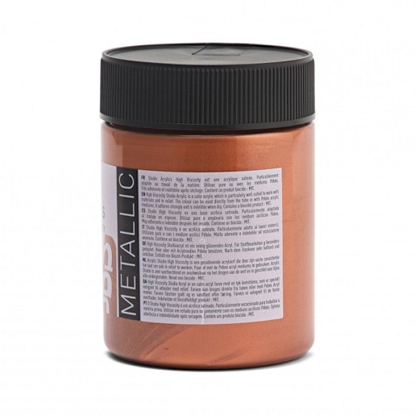 Akrylmaling - PÉBÉO - Iridenskobber - 500 ml - Blandet - Voksne Iriserende kobber