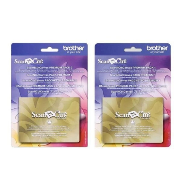 2 Canvas för ScanNCut - Premium Pack 1 &amp; 2 - 150 mönster