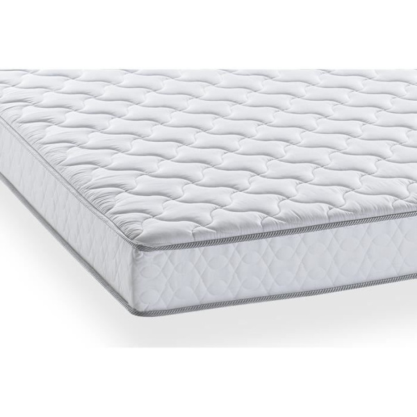 Madrass + resårsats 140 x 190cm - Memory foam - DEKO DREAM Koysi Vita och gråa flätor