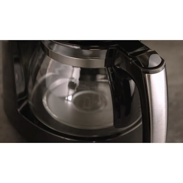 MELITTA-kahvinkeitin - Enjoy Top Glass Black/Brushed Steel 1017-04 Stål och svart