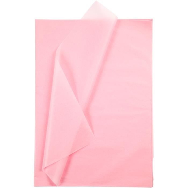 Silkpapper - 50 x 70 cm - 25 blad Ljusrosa