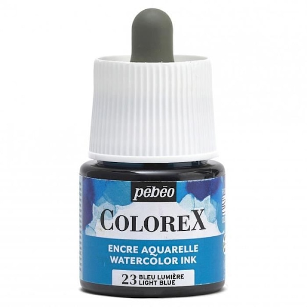 Encre Aquarelle - PEBEO - Colorex - 45 ml - Lysblå - Mixte Blå Lys