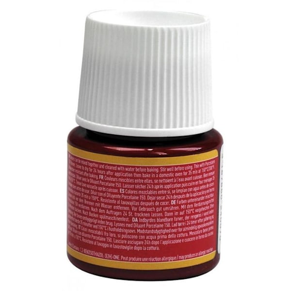 Posliinimaali - Pébéo - 150 Brillant Rubis N°07 - 45ml pullo - Loistavat värit - Kypsennys 150°C Röd