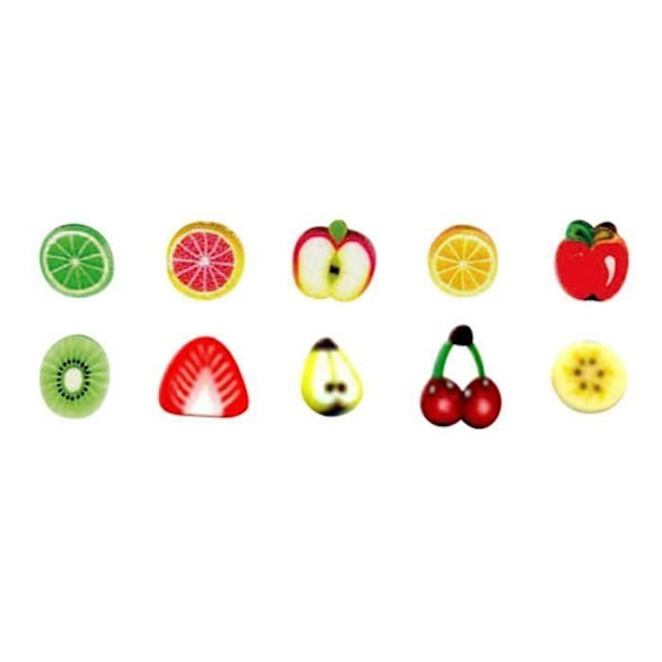 20 mini polymer lerrör att skiva 5 x 0,5 cm - Frukter Flerfärgad