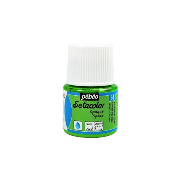 Tygmålningsfärg - PéBéo - Setacolor opak - Vårgrön - 45 ml - Vattenbaserad Vårgrönt