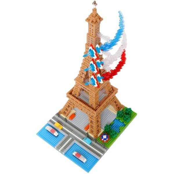 Mini-figur i sten - BANDAI - NANOBLOCK - Eiffeltårnet Deluxe - 2500 stk