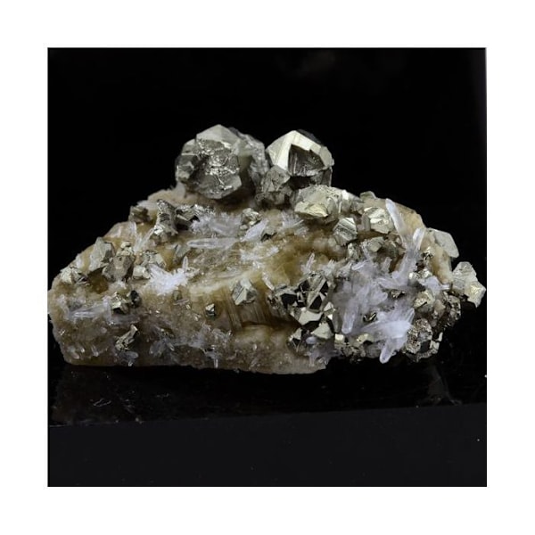 Siderit, Pyrit, Quartz 42,94 karat Flerfärgad