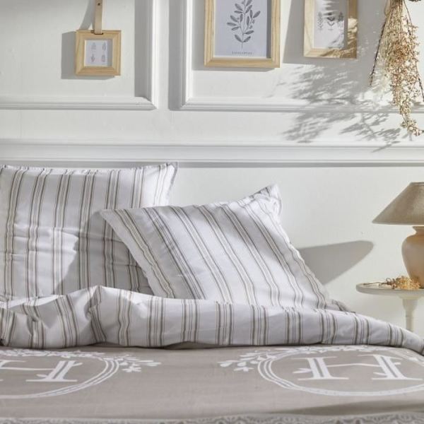 TÄNÄÄN VUODAVAANASARJA - PEETONPÄÄNTÖ 220X240 + 2 TYYNYLIINAT 63X63 - 100% PUUVILLA 57 lankalukua - Berenice