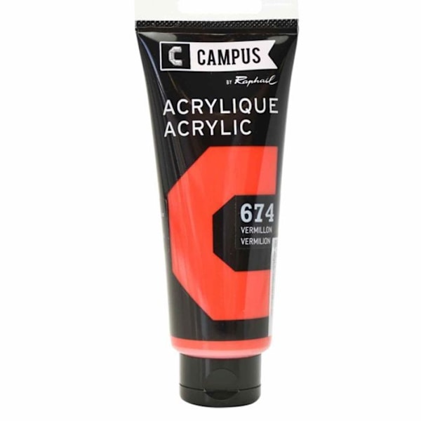 Akrylfärg - Campus av Raphael - 674 - Vermillon - 100 ml - Röd Cinnober