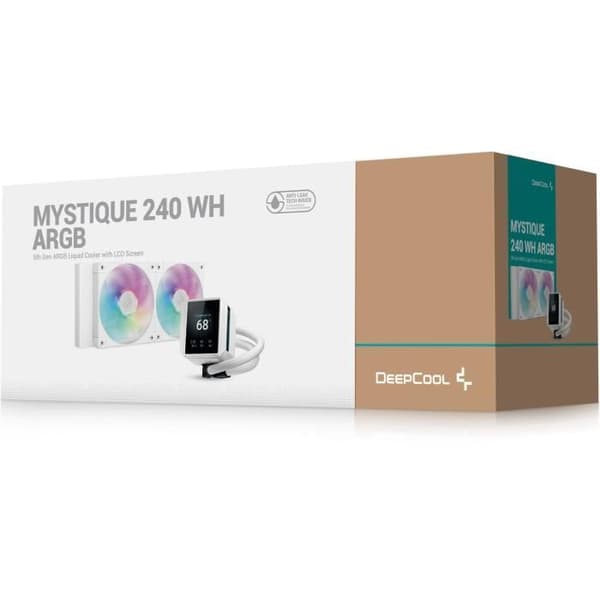 Væskekøler - DEEPCOOL - MYSTIQUE 240 WH ARGB - 12 cm - RGB - Komplett processor kit