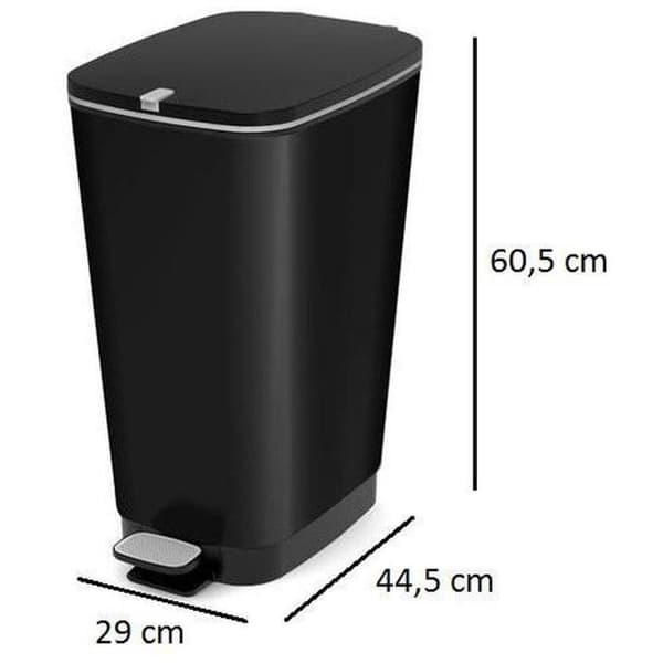 KIS Chic Bin Style Pedal Bin - 42,5L - Sort Svart