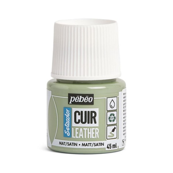 Läderfärg - Setacolor - Salvia Grön - 45 ml - Akryl - Blandad Salviagrön