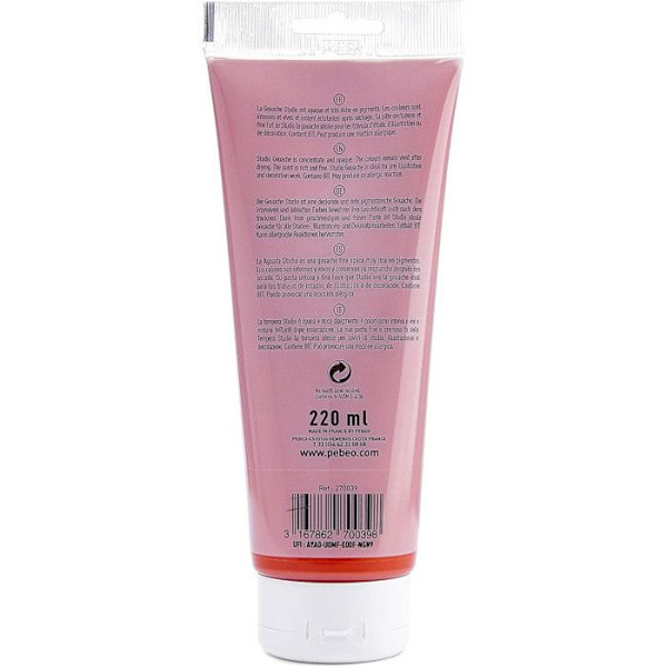 PÉBÉO GOUACHE MALINGE 1 TUBE PÅ 220 ML VERMILL…