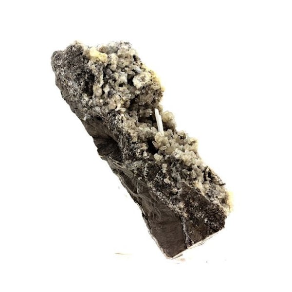 Sten og mineraler. Celestine på Calcit. 3146,0 ct. Champas, Saillants-du-Gua, Isère, Frankrig.