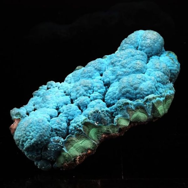 Sten og mineraler. Chrysocolla. 619,0 øre. Lupoto-minen, Katanga, Congo.