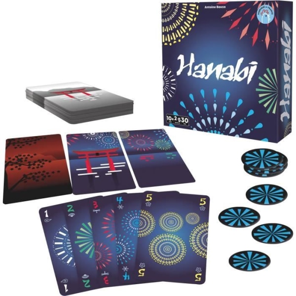 Hanabi - Asmodee - Taktisk og samarbejdsspil - Fra 8 år Flerfärgad