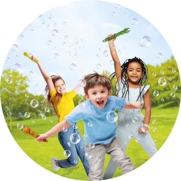 Såpbubblespel - LANSAY - 25635 - Bubbles Party - Bubble Ding Electronic gult och orange
