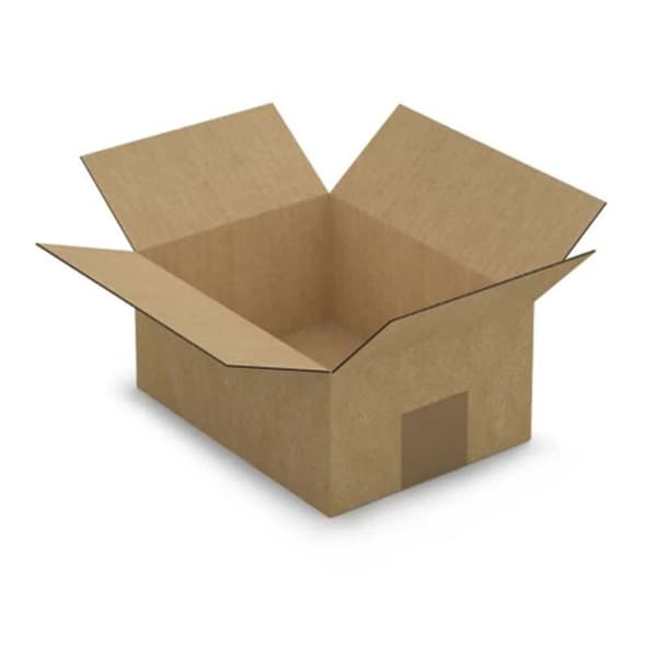 10 st packboxar 20 x 15 x 9 cm - Enkel korrugering brun