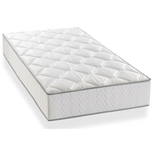 Springmadras + boxspring sæt 90 x 190 - Tykkelse 23 cm - Balanceret komfort - DEKO DREAM Hyvyys Vit