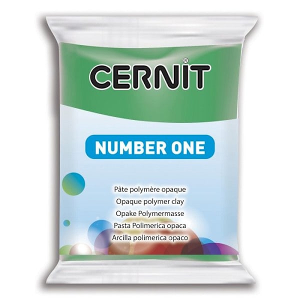 Polymerlera - CERNIT - Nummer ett - Grön färg - 62g - För barn från 8 år Grön
