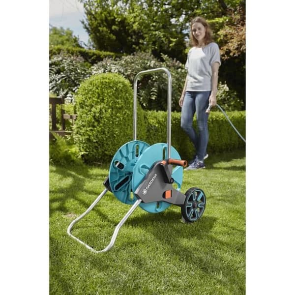 Dévidoir CleverRoll® størrelse M GARDENA - Maksimal længde 60m - Til mellemstor have - 5 års garanti Blå