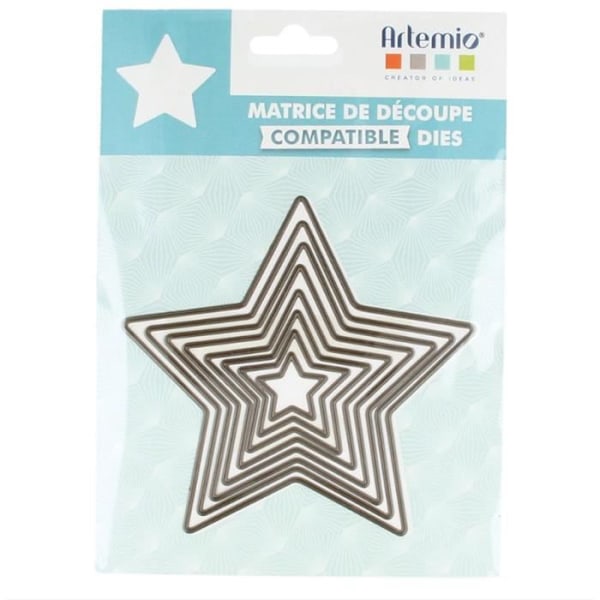 Framelits Sizzix - Stars Dies Dies - 8 st big shot sizzix / pro dies cut happy cut dies