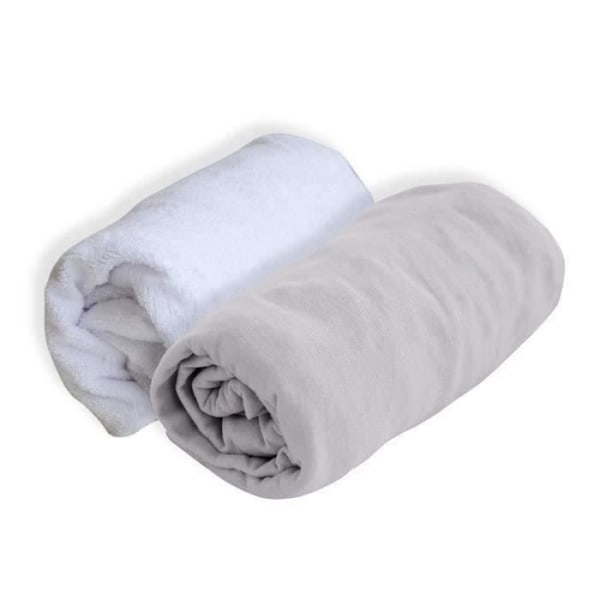 DOUX NID Lot 1 Alese + 1 Fitted Sheet - 70 X 140 Cm - Pearl Pärla