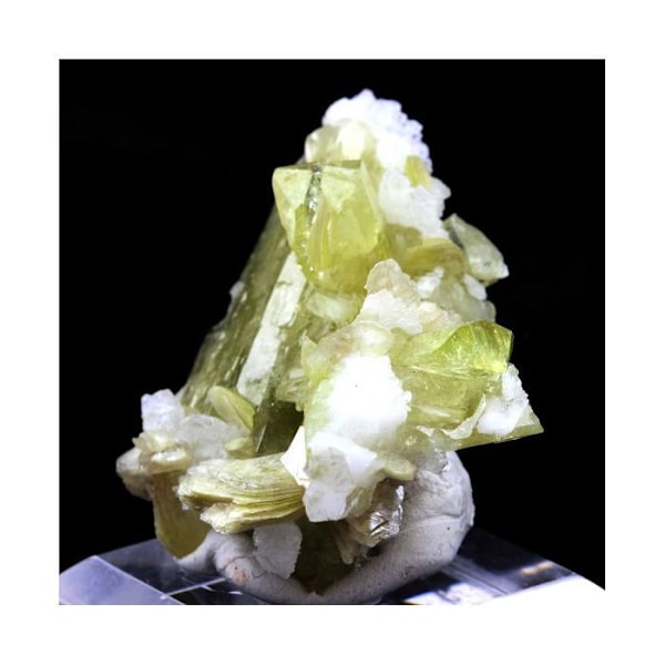 Sten og mineraler. Brazilianit + Albite. 197,5 øre. Linópolis, Minas Gerais, Brasilien.