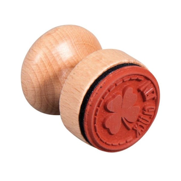 Rayher - 29238000 - Leimasin, kuvio "Onnea", puuta, 1 kpl, pyöreä 3cm, käsityöt, scrapbooking, lahjat-