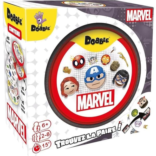 Stemningsspil - ASMODEE - Dobble: Marvel Emoji (Eco Sleeve) - 6 år - Udendørs - Blandet