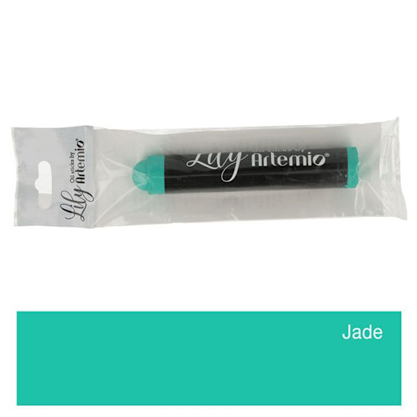Pastel med olie - jadegrøn Blå