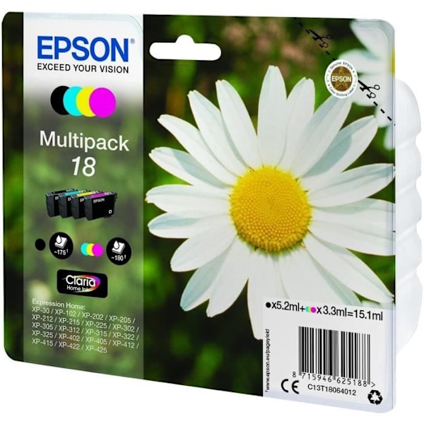 Epson PACK PAQUERETTE 4CL mustepatruuna