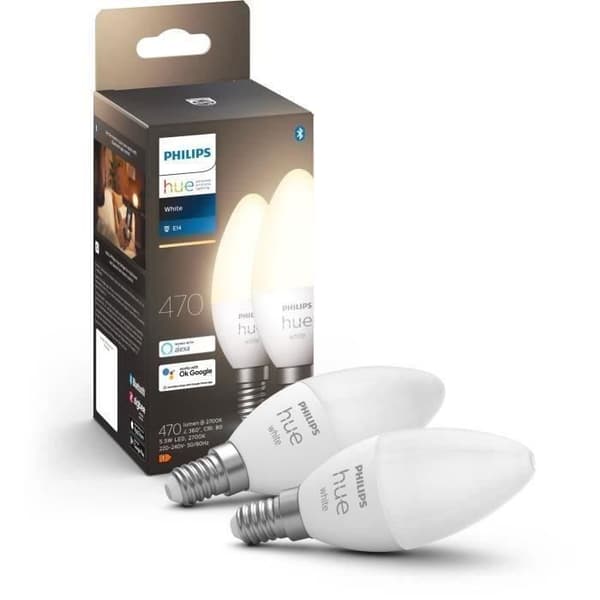 Philips Hue HW 5.5W E14 x2 tilsluttede pærer