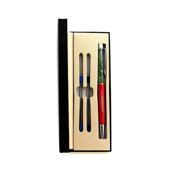 Kivet ja mineraalit. Raaka Tsavorite Garnet Minerals Pen Tansania. Punainen väri. Röd