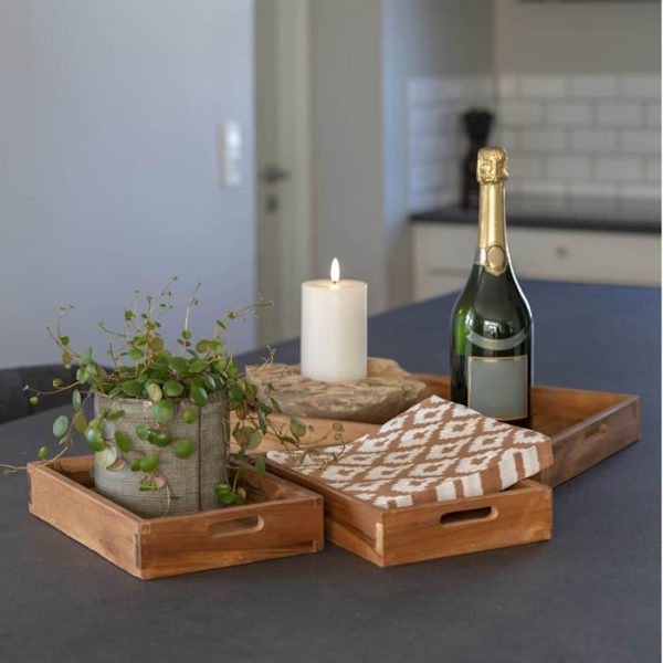 Set med 3 brickor i teak House Nordic Faro