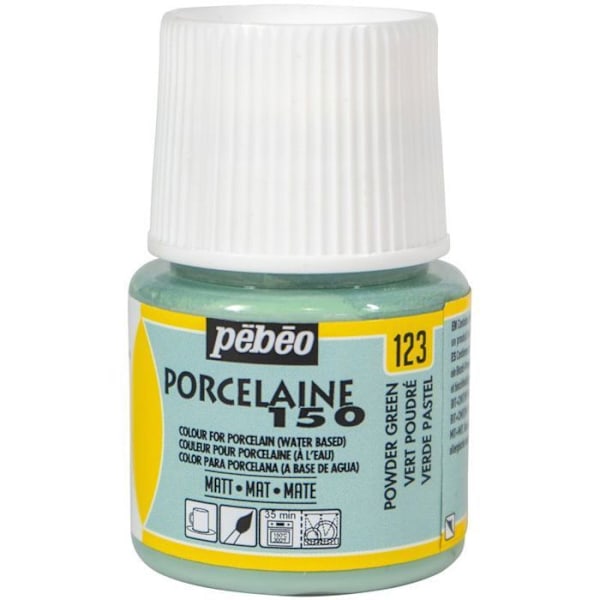 Flaske Maling 45 ml - P150 - POWDER GRØN - Mat - Opvaskemaskine sikker - Bagning 150°C Grön
