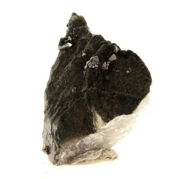 Sten og mineraler. Anatase + Kvarts + Klorit. 86,0 ct. Les Rousses, Vaujany, Isère, Frankrig..