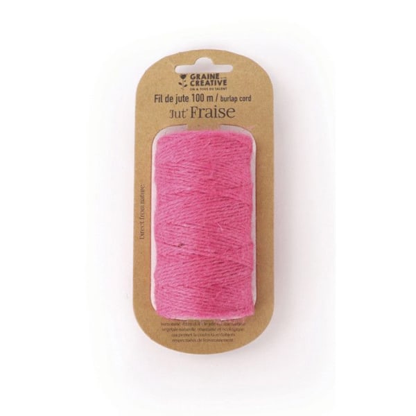 Juuttilankakela - Vaaleanpunainen - 100 m x 2 mm Rosa