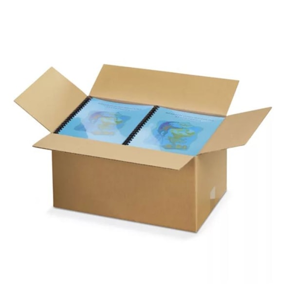 5 st packboxar 16 x 12 x 11 cm - Dubbel korrugerad kastanj