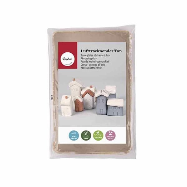 Jord lera Grå Lufttorkning 0,5 kg Vit