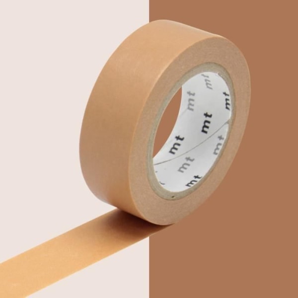 Maskingtape - MT - Uni brun - 1,5 cm - Mixte - Brun farve kastanj