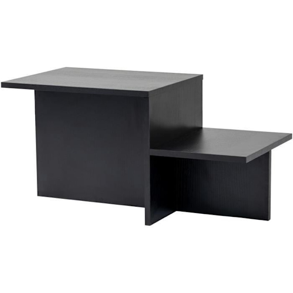 Sofabord - HARMONY - Rektangulær - Sort - 80 x 40 x 40 cm Trä Svart