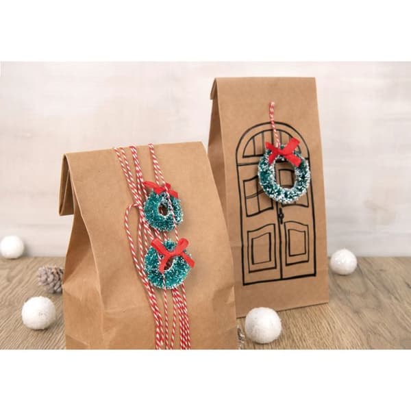 Julkransar Miniature - RAYHER - Karmint röda - 2 stycken 5cm - 3 stycken 3cm karminröd
