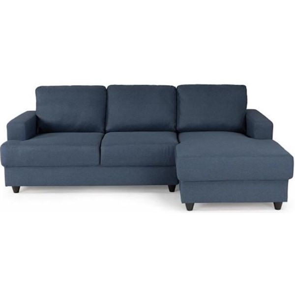 4-sits höger hörnsoffa - Blått tyg - Modernt - L 215 x D 140 H 86 cm - PAUL Blå