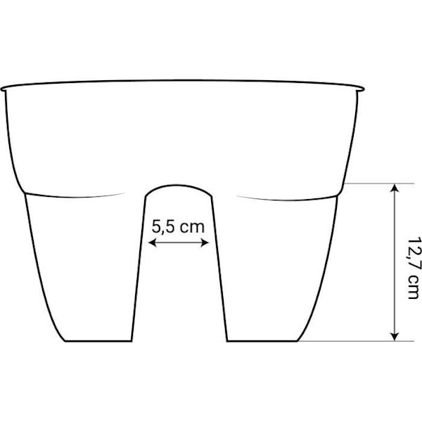 EDA Jardinière Cavalière OSAKA 19,5 L - Vihreä lauri - Kiinnitysjärjestelmä - Parvekkeille ja kaiteille Grön